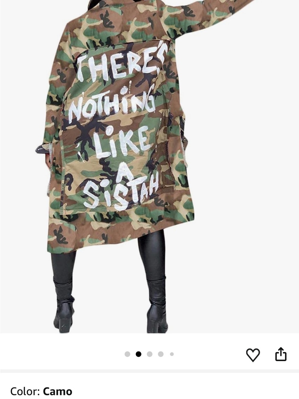 Camouflage Graphic Pocket Long Coat - Green Brown Camo